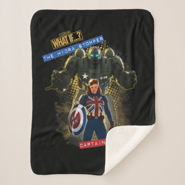What If…? | The Hydra Stomper & Captain Carter Sherpa Blanket (Front)