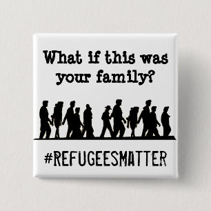 What if this was your Family? #Refugees Matter 2 Inch Square Button