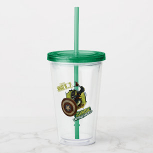 What If…?   Zombie Captain America Tearing Thru Acrylic Tumbler