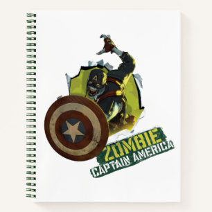 What If…?   Zombie Captain America Tearing Thru Notebook