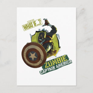 What If…?   Zombie Captain America Tearing Thru Postcard