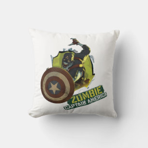 What If…?   Zombie Captain America Tearing Thru Throw Pillow