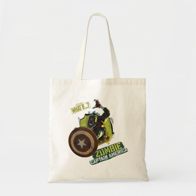 What If…? | Zombie Captain America Tearing Thru Tote Bag (Front)