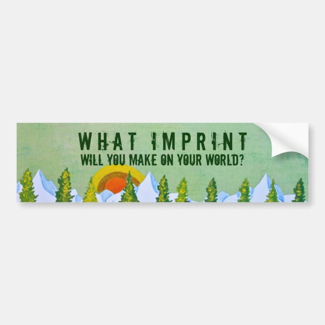 What Imprint Will You Make Bumper Sticker (Front)
