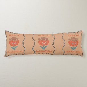 What in Carnation Funny Cowboy Flower Body Pillow