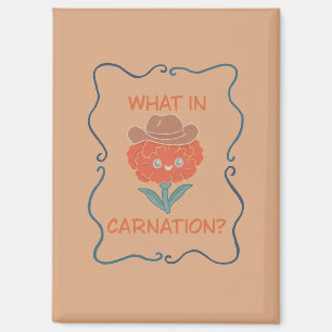What in Carnation Funny Cowboy Flower Magnet