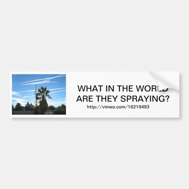 What in the world are they spraying? bumper sticker (Front)