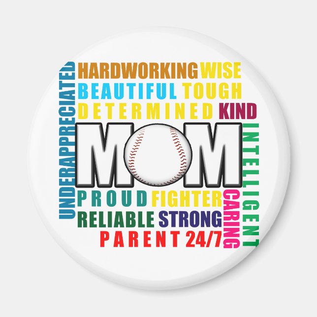 What is a Baseball Mom copy.png Magnet (Front)