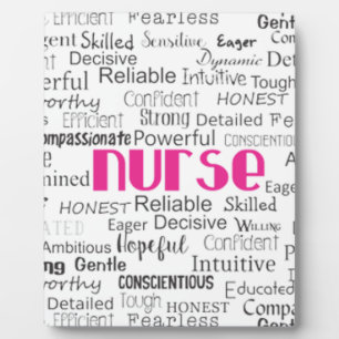What is a Nurse.....in White & Pink Plaque