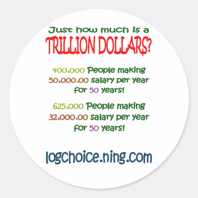 What is a trillion classic round sticker (Front)