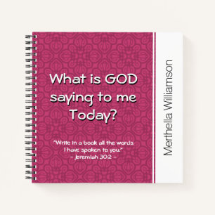 WHAT IS GOD SAYING Christian Devotional Prayer Notebook