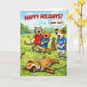 What is golfing cats and dogs  card