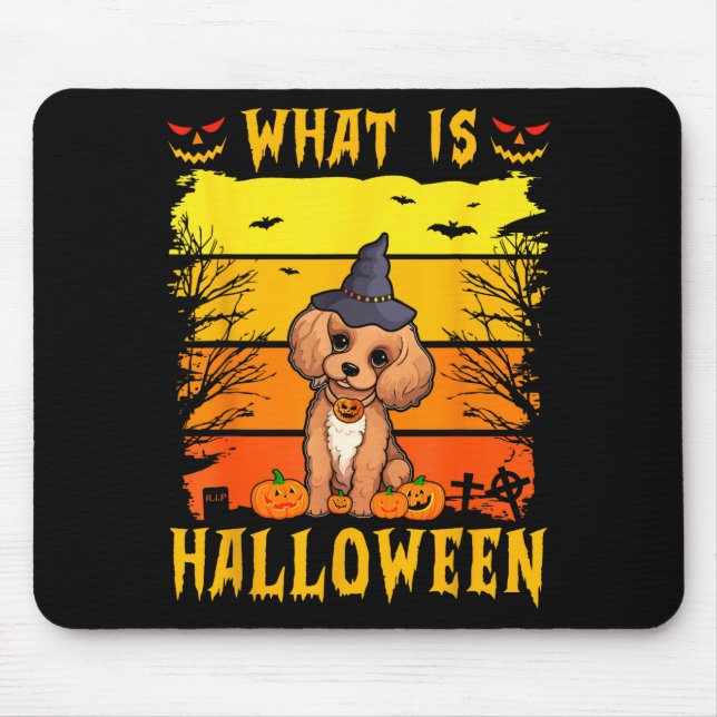 What is halloween puppy  mouse pad (Front)