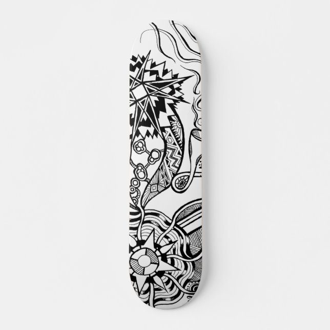 What is happening skateboard with doodle art (Front)