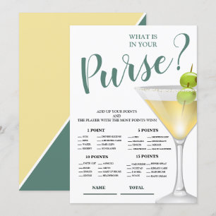 What is in Purse Elegant Bridal Shower  Invitation
