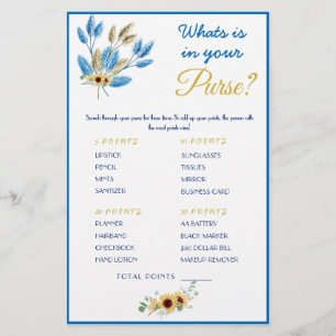 What is in your Purse? Game Card Flyer