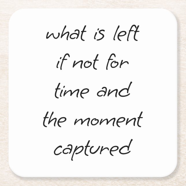 What Is Left Paper Coaster (Front)