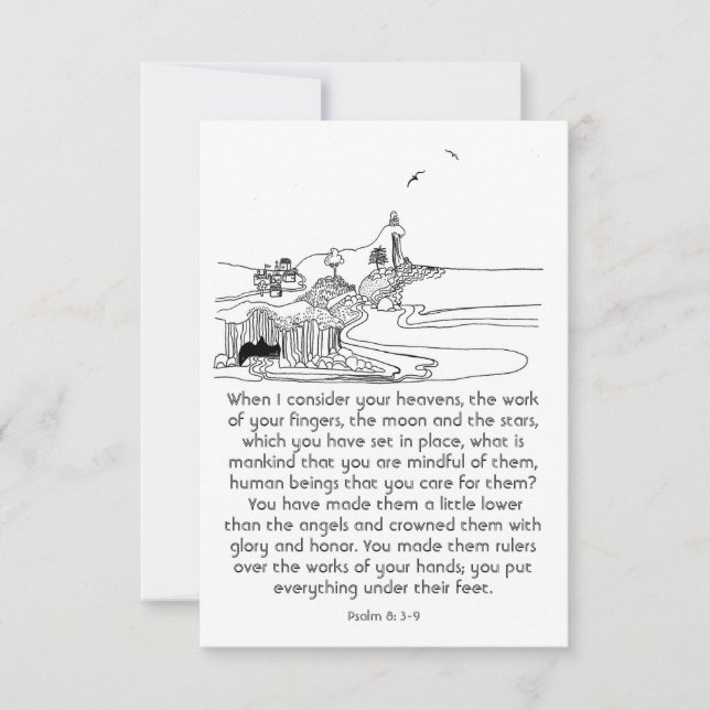 What is man that you are mindful scripture card (Front)