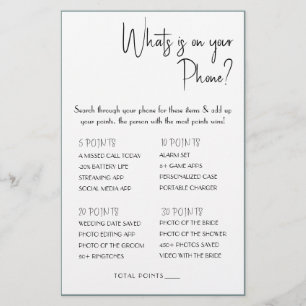 What is on your Phone? Game Card Flyer