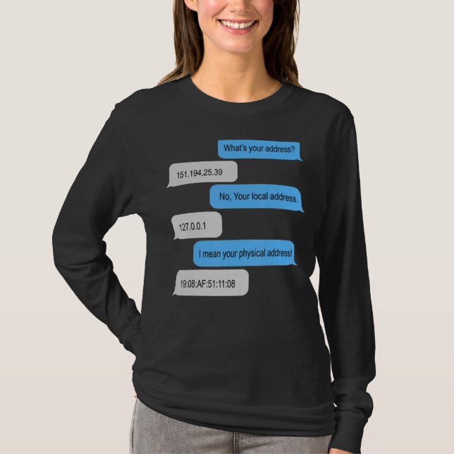 What Is Your Address I'm A Programmer No Your Loca T-Shirt (Front)