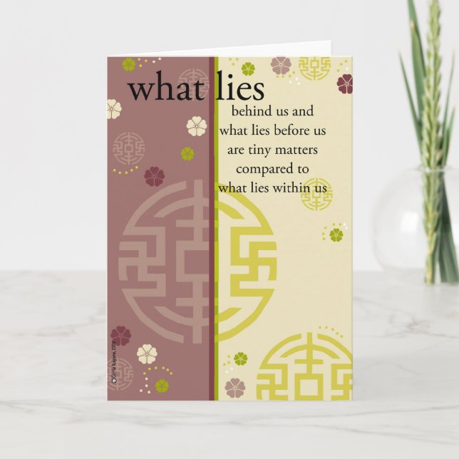 What Lies Behind Us Card (Front)