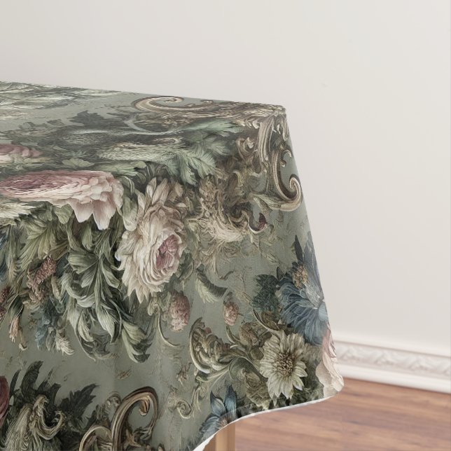 What Lies Beneath the Bloom – Gothic Large Pattern Tablecloth (In Situ)