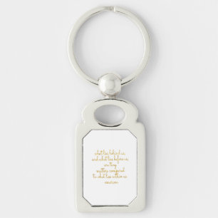 What Lies Within Us Emerson Gold Faux Foil Quote Keychain