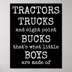 What Little Boys Are Made Of Poster print set