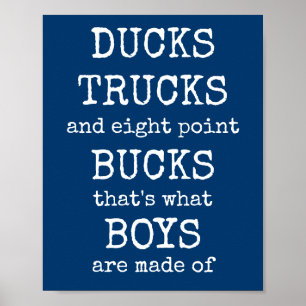 What Little Boys Are Made Of Poster print set