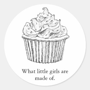 What Little Girls Are Made Of Classic Round Sticker