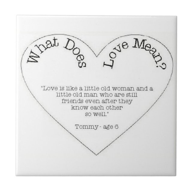 What Love Means - Old Woman and Man Tile (Front)