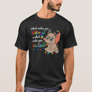 What Makes You Different Autism Awareness Kids Ele T-Shirt