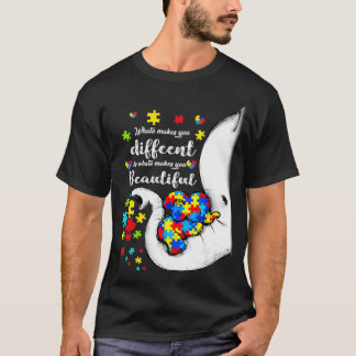 What Makes You Different Autism Child Elephant Mom T-Shirt