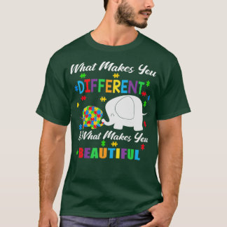 What Makes You Different Autism Child Elephant Mom T-Shirt