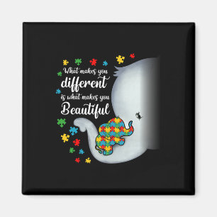 What Makes You Different Elephant Autism Mom Boys  Magnet
