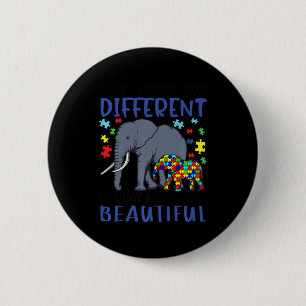 What Makes You Different Elephant Mom Autism Child 2 Inch Round Button