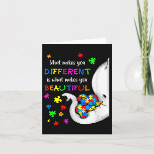 What Makes You Different Elephant Mom Autism Child Card