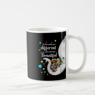 What Makes You Different Elephant Mom Autism Child Coffee Mug