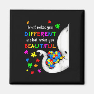 What Makes You Different Elephant Mom Autism Child Magnet