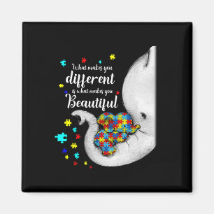 What Makes You Different Elephant Mom Autism Child Magnet