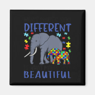 What Makes You Different Elephant Mom Autism Child Magnet