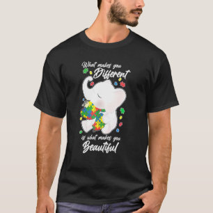 What Makes You Different Elephant Mom Autism Child T-Shirt