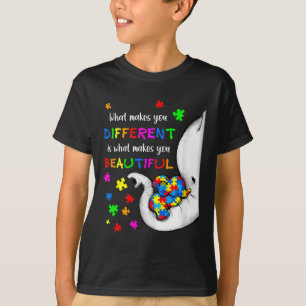 What Makes You Different Elephant Mom Autism Child T-Shirt