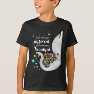 What Makes You Different Elephant Mom Autism Child T-Shirt