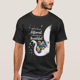 What Makes You Different Elephant Mom Autism Child T-Shirt