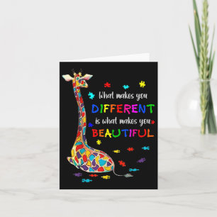 What Makes You Different Giraffe Mom Autism Child  Card