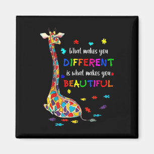 What Makes You Different Giraffe Mom Autism Child  Magnet