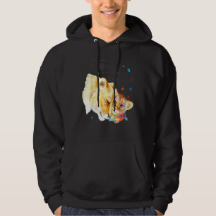 What Makes You Different Lion Mom Autism Child Awa Hoodie
