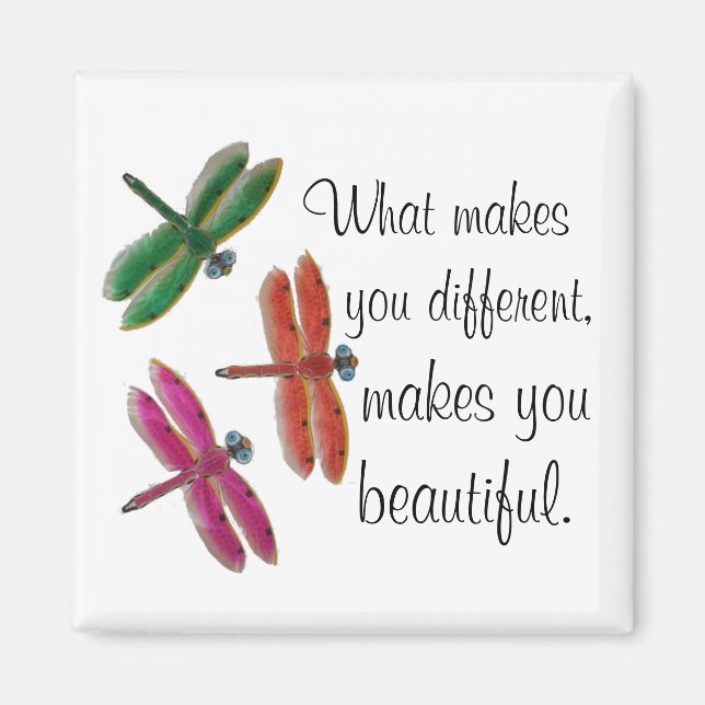 what makes you different, makes you beautiful drag magnet (Front)