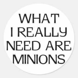 What Minions Classic Round Sticker